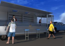 trailer equipped pickup in kitchen-traino attrezzato per pickup a cucina