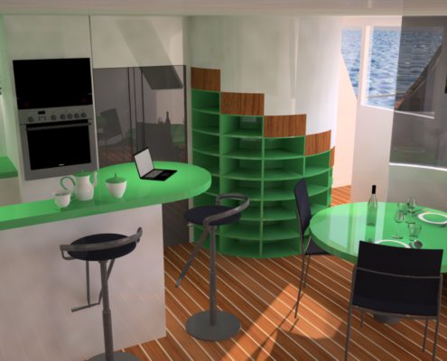 houseboat_vista Cucina